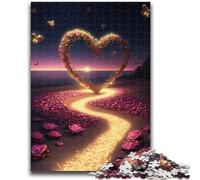Puzzle per adulti da 1000 pezzi, Cuore sulla spiaggia, aiuta il cervello a esercitare i giocattoli avvincenti per coltivare la pazienza, collezione di artisti, belle arti, 50x75cm