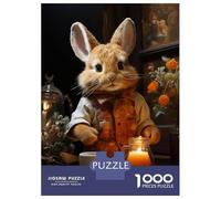Puzzle Per Adulti Da 1000 Pezzi Cute Bunny Tea Time Puzzle Per Adulti Giochi Rilassanti Analisi E Logica Come Regali Per Tutta La Famiglia 52x38cm/1000pcs