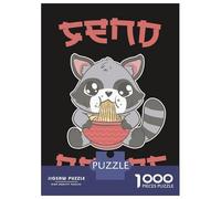 Puzzle Per Adulti Da 1000 Pezzi Cute Raccoon Eating Ramen Puzzle Giochi Rilassanti Sfida Difficile Riduzione Dello Stress Regali 52x38cm/1000pcs