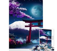 Puzzle per adulti da 1000 pezzi dal cancello Torii al Monte Fuji giochi rilassanti regalo per donne giocattoli antistress divertimento a casa (26x38cm)