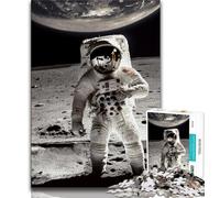 Puzzle per adulti da 1000 pezzi, dalla Terra alla Luna, puzzle per adolescenti, con poster abbinato e foglio di quiz per età 14+ (dimensioni 38x26cm)