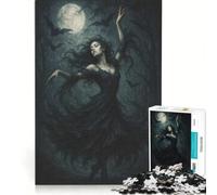 Puzzle per adulti da 1000 pezzi Danza delle ombre al chiaro di luna antistress da assemblare compleanno e Natale 38x52cm
