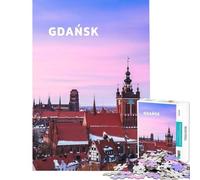 Puzzle per adulti da 1000 pezzi Danzica gioco interattivo gioco intellettuale regalo per donne e uomini antistress (dimensioni 38x52cm)