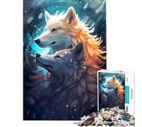 Puzzle per adulti da 1000 pezzi Dark Wolfs Cosmic Help The Brain Exercise Tough Challenge Gioco educativo per maggiori di 14 anni 38x26cm