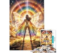 Puzzle per adulti da 1000 pezzi Dea Arcobaleno Radiosa Giochi per famiglie Sfida per l'intelligenza Giocattolo avvincente Ottimo regalo Un'opera d'arte (Dimensioni 38x26cm)