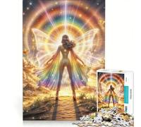 Puzzle per adulti da 1000 pezzi Dea Arcobaleno Radiosa Gioco Rilassante Allena la Mente e la Manica Compleanno e Natale 50x75cm
