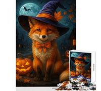 Puzzle per adulti da 1000 pezzi decorazione da parete con tema la strega della notte di Halloween regalo di Babbo Natale segreto gioco educativo aiuta a esercitare il cervello dimensioni 50x75cm