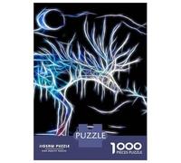Puzzle Per Adulti Da 1000 Pezzi Deer at Night Puzzle Per Adulti Gioco Rompicapo Regali Per Donne Attività Divertenti A Casa 70x50cm/1000pcs