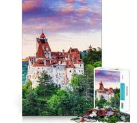 Puzzle per adulti da 1000 pezzi del Castello di Bran,gioco di logica con pezzi a incastro,divertente e accogliente,ideale come regalo di compleanno (50x75cm)