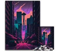 Puzzle per adulti da 1000 pezzi del centro di Seattle, puzzle impegnativi, regalo perfetto per l'arredamento della casa e per il divertimento delle feste, 26X38CM/10,23x14,96 pollici.