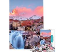 Puzzle per adulti da 1000 pezzi del Monte Fitz Roy gioco pratico per adulti decorazione perfetta compleanno e Natale (dimensioni 38x52cm)