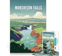 Puzzle per adulti da 1000 pezzi del Parco Nazionale delle Cascate Murchison,con bordi affilati,gioco di abilità mentale,divertente e rilassante,ideale come regalo di Natale (50x75cm)