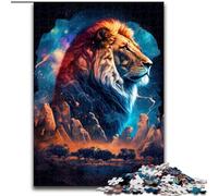 Puzzle per adulti da 1000 pezzi del Re Leone della Giungla, puzzle in cartone, dimensioni 26x38cm, attività per la famiglia, rompicapo, decorazioni per la casa, regalo per le feste.