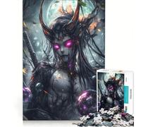 Puzzle per adulti da 1000 pezzi, Demone oscuro con corna, gioco educativo, decorazione per la casa, per rafforzare l'amore tra le coppie 38x52cm