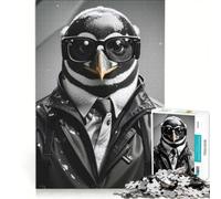 Puzzle per adulti da 1000 pezzi Detective Penguin 50x75cm, gioco impossibile, antistress, compleanno e Natale