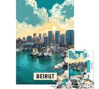 Puzzle per adulti da 1000 pezzi di Beirut gioco educativo rompicapo regalo di compleanno per donne e uomini (dimensioni 50x75cm)
