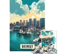 Puzzle per adulti da 1000 pezzi di Beirut gioco educativo rompicapo regalo di compleanno per donne e uomini (dimensioni 38x26cm)