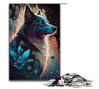 Puzzle per adulti da 1000 pezzi di Border Collie immaginario puzzle in legno per adulti difficile e impegnativo 75x50 cm