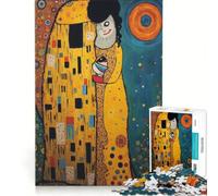 Puzzle per adulti da 1000 pezzi di Gustav Klimt e Tim Burton, gioco pratico, difficile e stimolante, ideale come regalo per tutta la famiglia 38x52cm