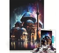 Puzzle per adulti da 1000 pezzi di Santa Sofia a Istanbul, gioco pratico, difficile e stimolante, ideale come regalo per tutta la famiglia 38x52cm