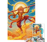 Puzzle per adulti da 1000 pezzi di Sun Wukong sfida per l'intelligenza gioco avvincente giochi per famiglie decorazione per la casa ottimo regalo (dimensioni 38x26cm)