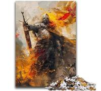 Puzzle per adulti da 1000 pezzi, Dieci cavalieri angelici medievali, 1000 pezzi per adolescenti, con poster abbinato e foglio di quiz per età dai 14 anni in su (38x26cm)
