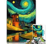 Puzzle per adulti da 1000 pezzi, difficile, cielo notturno, faro, puzzle da 1000 pezzi, antistress, per trascorrere il tempo libero, giocattoli decorativi per la casa, 50x75cm