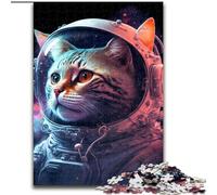 Puzzle per adulti da 1000 pezzi, difficile, gatto astronauta nello spazio, antistress, sfida difficile, regali di Babbo Natale segreto per bambini dai 14 anni in su dimensioni 26x38cm