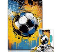 Puzzle per adulti da 1000 pezzi, difficile gioco di calcio con acquerello, gioco stimolante e gioco per famiglie con poster abbinato e foglio di quiz 38x26cm