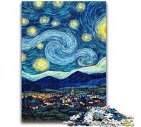 Puzzle per adulti da 1000 pezzi, difficile, gioco educativo per famiglie, cielo notturno di Van Gogh, ideale come regalo per tutta la famiglia, dai 14 anni in su, 26x38cm