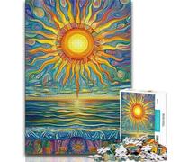 Puzzle per adulti da 1000 pezzi difficile il sole che sorge sull'oceano puzzle da 1000 pezzi ideale come regalo per tutta la famiglia adatto per bambini di età compresa tra 75x50cm e 14 anni