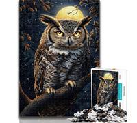 Puzzle per adulti da 1000 pezzi, difficile, motivo: gufo di mezzanotte, puzzle da 1000 pezzi, antistress, per trascorrere il tempo libero, giocattoli decorativi per la casa, 26x38cm