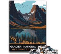 Puzzle per adulti da 1000 pezzi, difficile, Parco nazionale dei ghiacciai, puzzle da 1000 pezzi, interessante riduzione dello stress, interazione genitore-figlio (50x75cm)