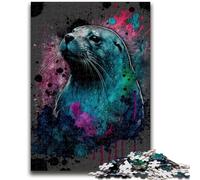 Puzzle per adulti da 1000 pezzi, difficili, con foche colorate, puzzle da 1000 pezzi, ideale come regalo per tutta la famiglia, adatto per bambini dai 14 anni in su (38x26cm)