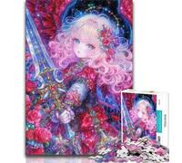 Puzzle per adulti da 1000 pezzi, difficili, con ragazze anime guerriere, per ammazzare il tempo durante le vacanze, con pezzi completamente interconnessi e di forma casuale (dimensioni 38x26cm)