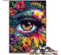 Puzzle per adulti da 1000 pezzi,difficili da realizzare,con fiori e occhi,aiutano il cervello a esercitare i giocattoli che creano dipendenza e coltivano la pazienza e l'interazione genitore-figlio