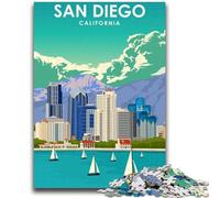 Puzzle per adulti da 1000 pezzi, difficili da realizzare, San Diego, California, giochi educativi fai da te, giocattoli ideali come regalo per tutta la famiglia (dimensioni 50x70cm)