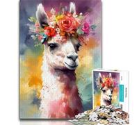 Puzzle per adulti da 1000 pezzi difficili e colorati con cuccioli di alpaca ideali come regali per tutta la famiglia adatti per bambini di età compresa tra 75 e 50cm