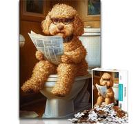 Puzzle per adulti da 1000 pezzi difficili motivo: scarabocchio dorato nel water Puzzle per adulti ideali come regali per tutta la famiglia Adatto per bambini di età compresa tra 75x50cm e 14 anni