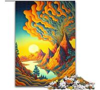 Puzzle per adulti da 1000 pezzi, difficili, psichedelici, adatti a persone dai 14 anni in su, giochi educativi, regali di Babbo Natale segreto (dimensioni 26x38cm)