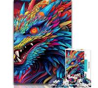Puzzle per adulti da 1000 pezzi,difficili puzzle artistici con draghi volanti per adulti,giocattoli da gioco Ogni pezzo è unico Gioco divertente e stimolante per tutta la famiglia (75x50cm)