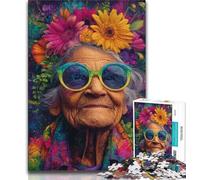 Puzzle per adulti da 1000 pezzi, difficili puzzle della nonna e dei fiori per adulti, giocattoli da gioco Ogni pezzo è unico Gioco divertente e stimolante per tutta la famiglia (dimensioni 75x50cm)