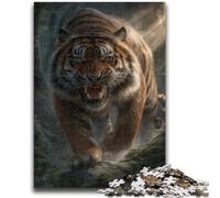 Puzzle per adulti da 1000 pezzi, difficili puzzle della tigre della foresta per adolescenti, adatti per la decorazione della scrivania per bambini dai 14 anni in su (38x26cm)