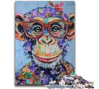Puzzle per adulti da 1000 pezzi, difficili puzzle di animali e scimmie per adolescenti, adatti per la decorazione della scrivania per bambini dai 14 anni in su (38x26cm)