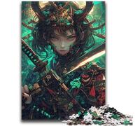 Puzzle per adulti da 1000 pezzi, difficili puzzle giapponesi con guerriere ninja, antistress, sfida difficile, adatti per la decorazione della scrivania, 38x26cm