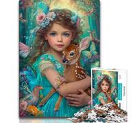 Puzzle per adulti da 1000 pezzi,difficili puzzle per bambine e cuccioli di cervo per adolescenti,ideali come regali per tutta la famiglia,adatti a bambini di età compresa tra 14 e 18 anni (75x50cm)