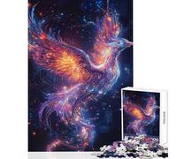 Puzzle per adulti da 1000 pezzi digitale con motivo fenice e chip del computer Puzzle da 1000 pezzi decorazione per la casa giocattolo regalo di compleanno sfida impegnativa (38x52cm)