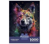 Puzzle Per Adulti Da 1000 Pezzi Dingo Dog Painting Puzzle Giochi Rilassanti Sfida Difficile Regali Unici Per Compleanno E Natale 70x50cm/1000pcs