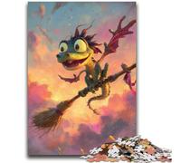 Puzzle per adulti da 1000 pezzi Dinosaur Wizard, sfida difficile contro lo stress Ogni pezzo è unico Gioco divertente e stimolante per tutta la famiglia, 50x75cm