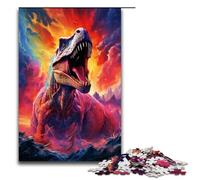 Puzzle per adulti da 1000 pezzi Dinosauri nel cratere circondato da schizzi Un sacco di puzzle colorati per il divertimento in famiglia Ottimo regalo per adolescenti dai 14 anni in su 75x50 cm